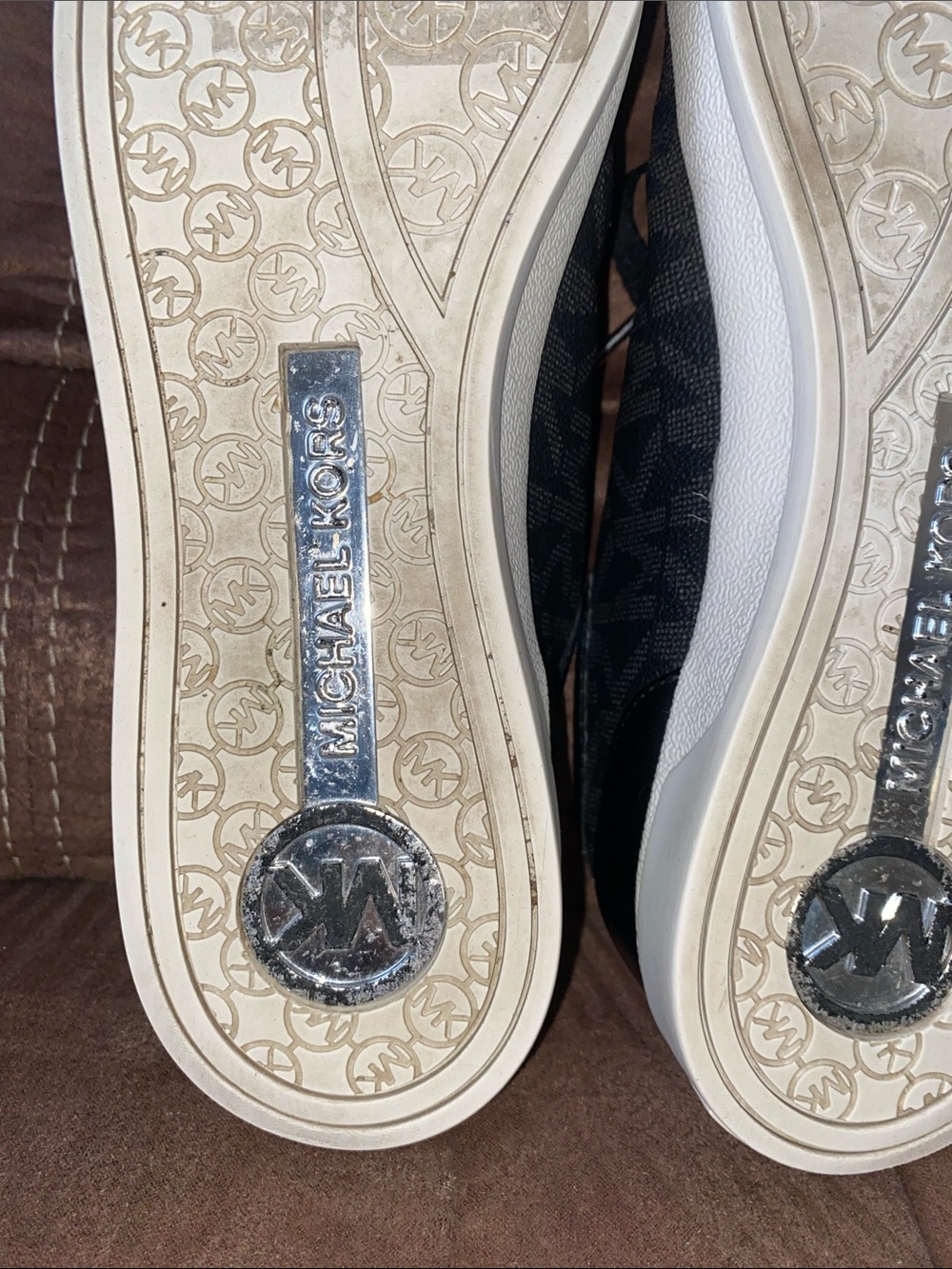 Michael Kors Black Low-Top MK Logo Sneakers - Picture 10 of 12